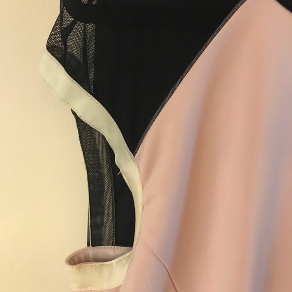 ❤️ Host Pick! Blush & black sheath dress with mesh - Picture 4 of 6